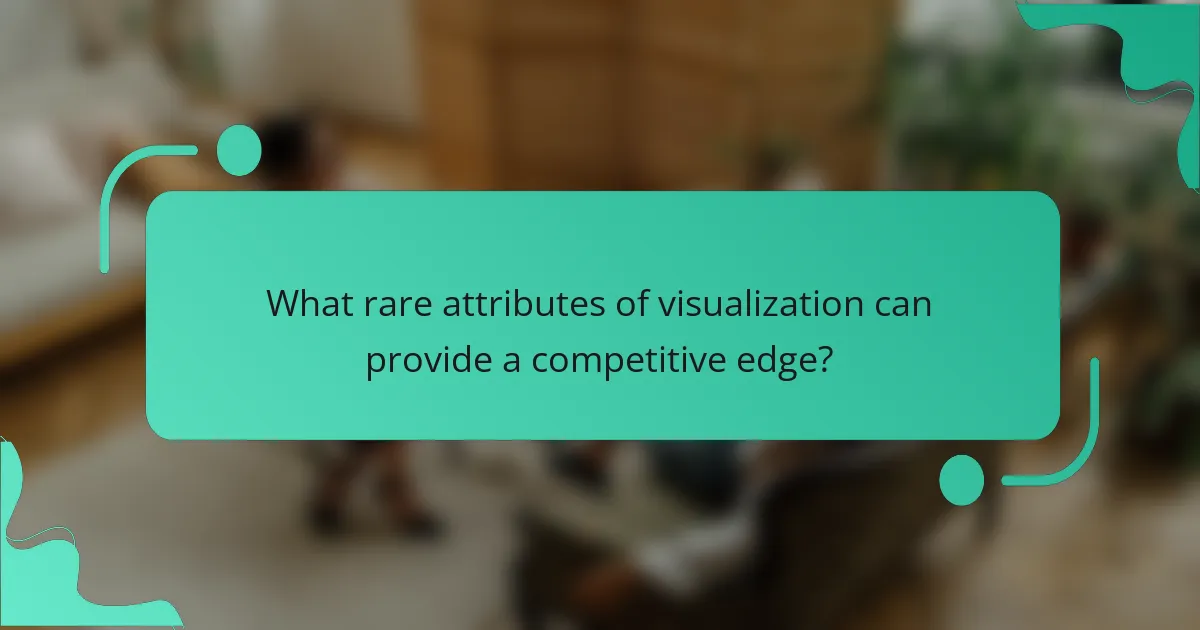 What rare attributes of visualization can provide a competitive edge?